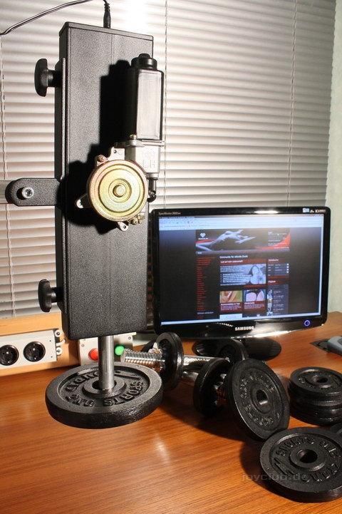 Der Belastbarkeitsversuchsaufbau ...