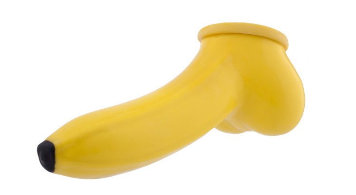 Die Bananen-Penishülle gibt es in den Schaftlängen 13 und 15 cm.