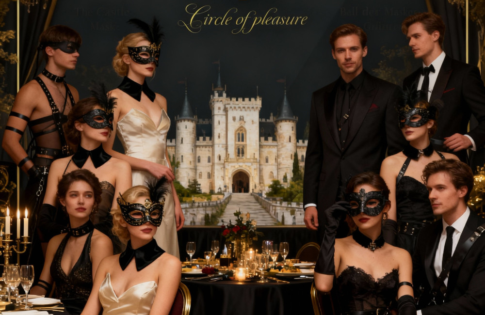 Genieße erotische Eleganz beim Maskenball.