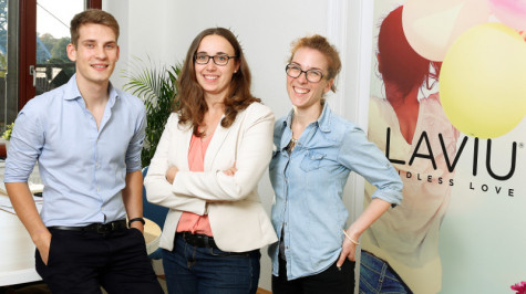 Das junge Team von LAVIU: Martin Cirillo-Schmidt, Julia Ryssel und Anne Friebel